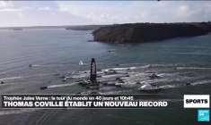 Voile : nouveau record autour du monde établi par Thomas Coville (Sodebo) et son équipage.