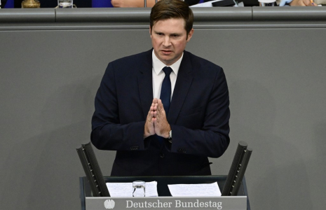 Florian Toncar, à Berlin, le 6 septembre 2022 ( AFP / JOHN MACDOUGALL )