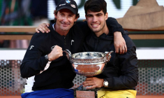 Carlos Alcaraz et son entraîneur Juan Carlos Ferrero