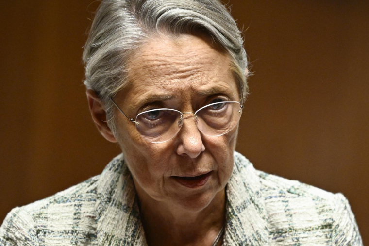 Elisabeth Borne, le 17 octobre 2023 à l'Assemblée nationale. ( AFP / JULIEN DE ROSA )