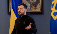 Volodymyr Zelensky, à Kiev, le 19 février 2025 ( POOL / TETIANA DZHAFAROVA )
