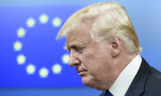 Donald Trump, à Bruxelles, en 2017 ( AFP / THIERRY CHARLIER )