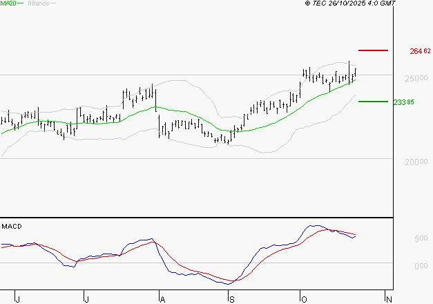 SCHNEIDER ELECTRIC SA : La situation technique est plutôt incertaine