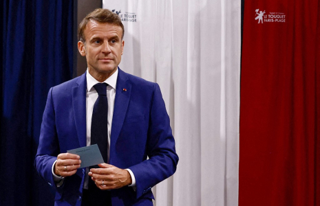 Emmanuel Macron au Touquet, le 30 juin 2024. ( POOL / YARA NARDI )