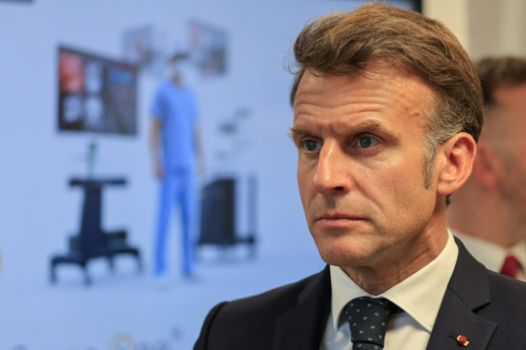 Le président français Emmanuel Macron à Amiens dans la Somme le 8 juin 2026 ( POOL / Ludovic MARIN )
