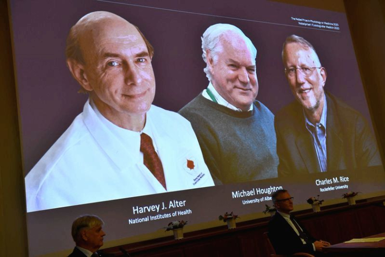 LE NOBEL DE MÉDECINE À TROIS SCIENTIFIQUES POUR LA DÉCOUVERTE DU VIRUS DE L'HÉPATITE C