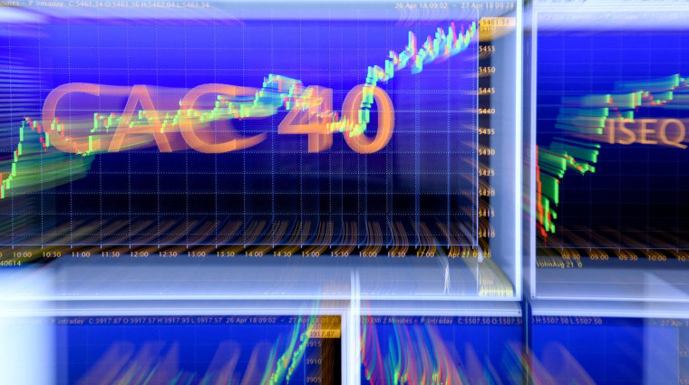 En zone euro, la performance du CAC est meilleure que celle de Francfort (-11,41% depuis le 31 décembre) ou Milan (-12,03%) ( AFP / ERIC PIERMONT )