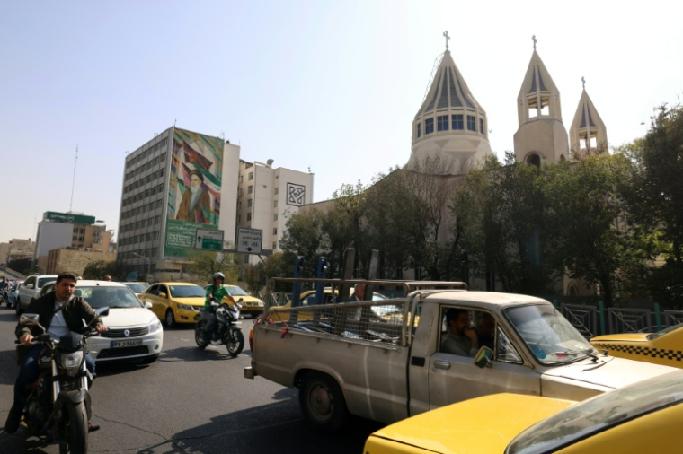 Vue de la cathédrale Saint-Sarkis, de l'Eglise apostolique arménienne à Téhéran, le 18 octobre 2025 ( AFP / ATTA KENARE )