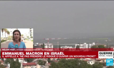 Macron en Israël : il appelle à "ne pas prendre le risque d'ouvrir un nouveau front"