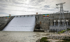 Une vue générale du Grand barrage de la Renaissance éthiopienne (GERD) avant sa cérémonie officielle d'inauguration à Guba, le 9 septembre 2025. ( AFP / Luis TATO )