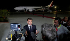 Emmanuel Macron lors d'un déplacement en Égypte