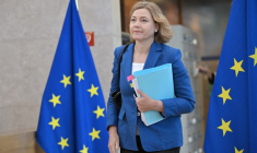 Henna Virkkunen à Bruxelles, en Belgique, le 4 juin 2025. ( AFP / NICOLAS TUCAT )