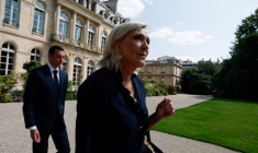 French President Macron meets party leaders for talks to discuss appointing a new prime minister, in Paris