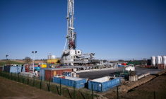 Le site de forage géothermique exploité par Lithium de France à Betschdorf, dans le Bas-Rhin, le 2 mars 2026 ( AFP / SEBASTIEN BOZON )