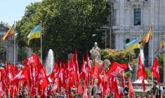 MANIFESTATIONS À MADRID CONTRE LE SOMMET DE L'OTAN DE MARDI ET MERCREDI