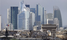 Vue du quartier d'affaires de La Défense à Paris