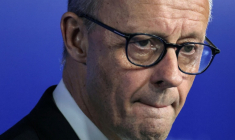 le chancelier allemand Friedrich Merz, le 12 février 2026 à Rijkhovenn en Belgique ( AFP / Ludovic MARIN )