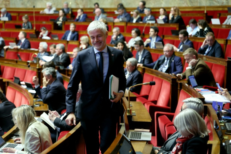 Le patron des députés LR Laurent Wauquiez à l'Assemblée nationale à Paris, le 17 novembre 2025 ( AFP / ALAIN JOCARD )