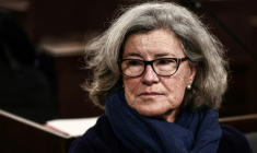 La députée du Rassemblement national, Marie-France Lorho, au tribunal de Marseille le 17 décembre 2025 ( AFP / Thibaud MORITZ )