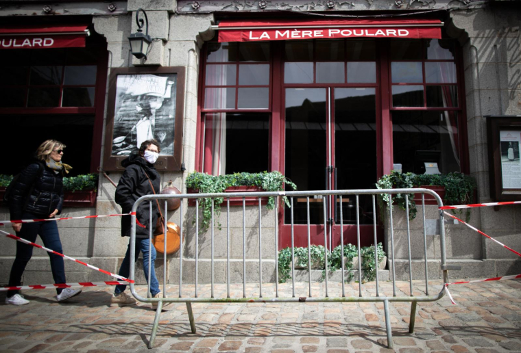 Le restaurant La Mère Poulard au Mont Saint-Michel ( AFP / LOU BENOIST )