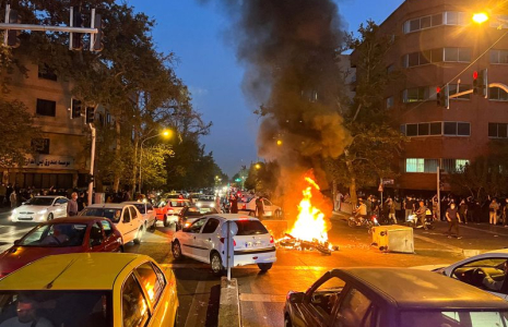 Photo d'archives : Manifestation sur la mort de Mahsa Amini, à Téhéran