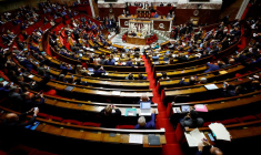 Une vue générale de l'hémicycle, à l'Assemblée nationale à Paris