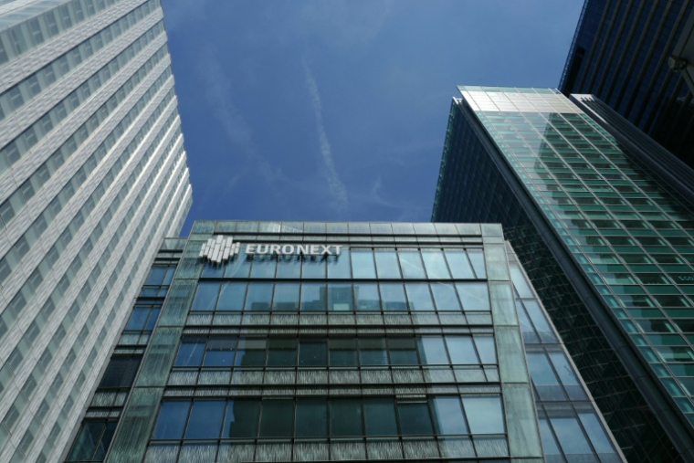 Le siège d'Euronext à La Défense, près de Paris, le 10 mai 2024 ( AFP / DIMITAR DILKOFF )