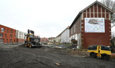 Chantier de rénovation énergétique à Lens le 16 janvier 2023 ( AFP / FRANCOIS LO PRESTI )