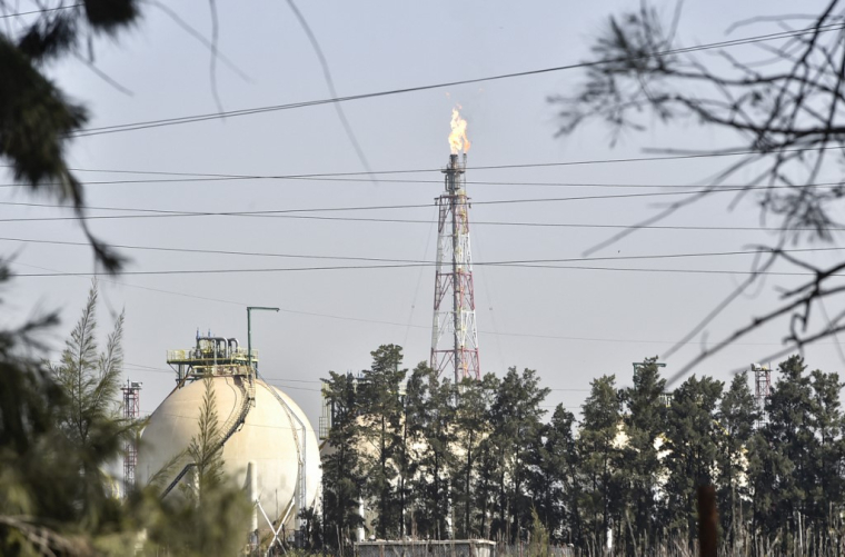 Un complexe gazier à Baraki (Algérie), en 2022 ( AFP / RYAD KRAMDI )
