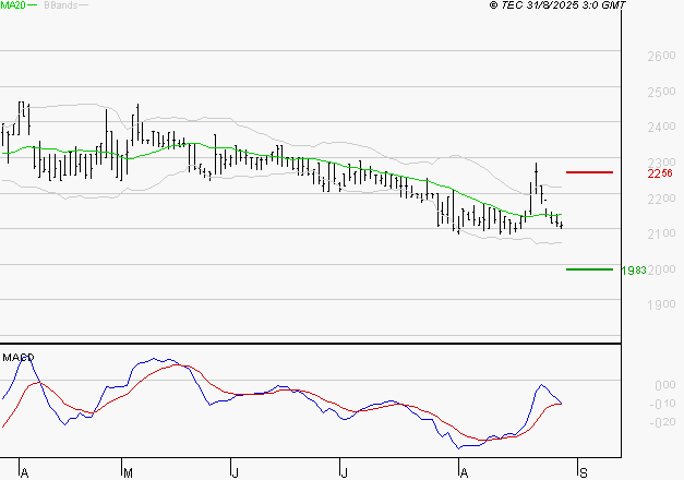 BOIRON SA : Attendre un test du support