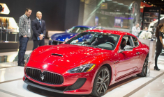 Un modèle de Maserati GranTurismo MC, exposé à Chicago, en 2015 ( GETTY IMAGES NORTH AMERICA / SCOTT OLSON )