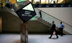 Le hall du London Stock Exchange à Londres