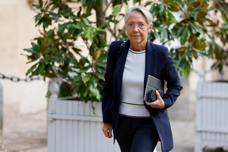 Elisabeth Borne, le 30 août à Paris. ( POOL / Ludovic MARIN )