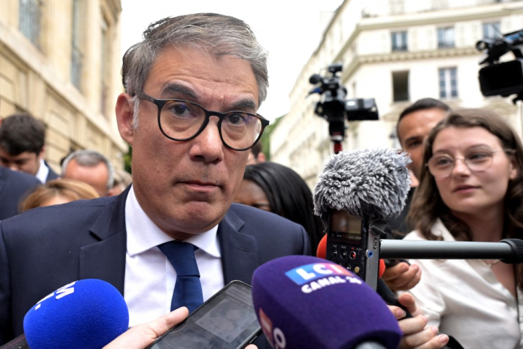 Olivier Faure à Paris, le 9 juillet 2024. ( AFP / BERTRAND GUAY )
