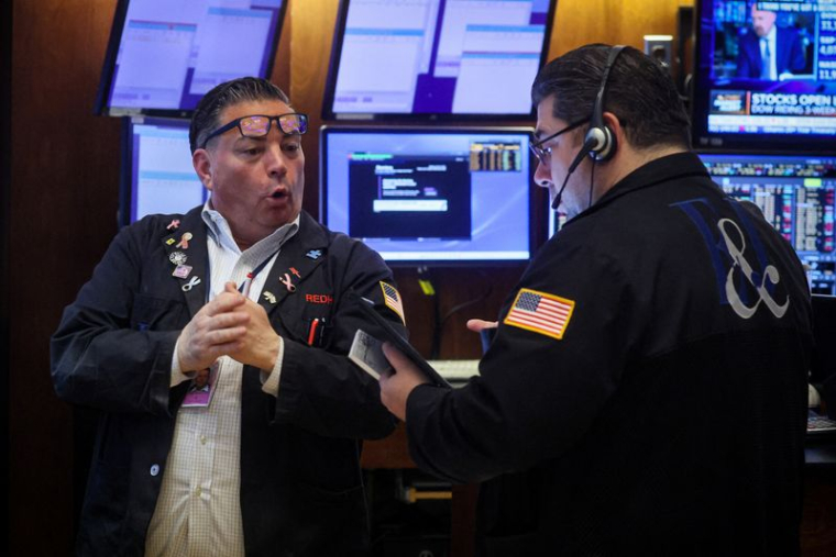 Photo de traders à la bourse de New York