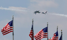 Avions américains pour les célébrations du 4 juillet à Washington, le 3 juillet 2026 ( AFP / Amid FARAHI )