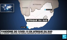 Afrique du Sud : le variant Omicron, un risque amoindri, selon une étude scientifique