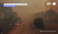 Feux en Espagne: les pompiers progressent avant l'arrivée d'un vent du sud