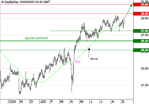 RUBIS : Les cours progressent encore