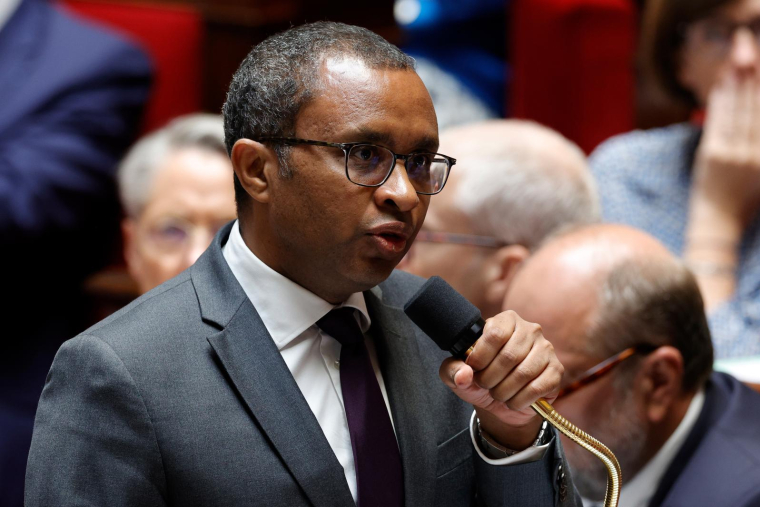 Pap Ndiaye, le 11 juillet 2023, à l'Assemblée nationale ( AFP / Geoffroy VAN DER HASSELT )