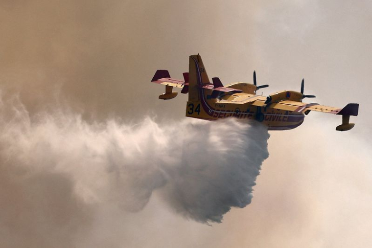 Incendie de forêt près de Ponteves, dans le département du Var