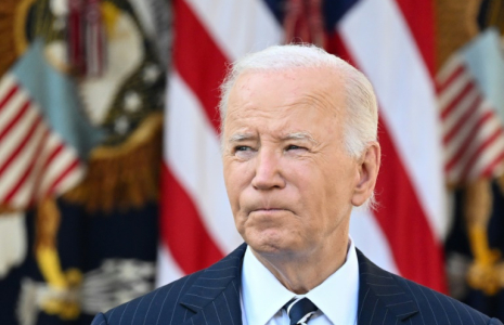 Le président américain Joe Biden dans la roseraie de la Maison Blanche, à Washington, le 7 novembre 2024 ( AFP / Saul LOEB )