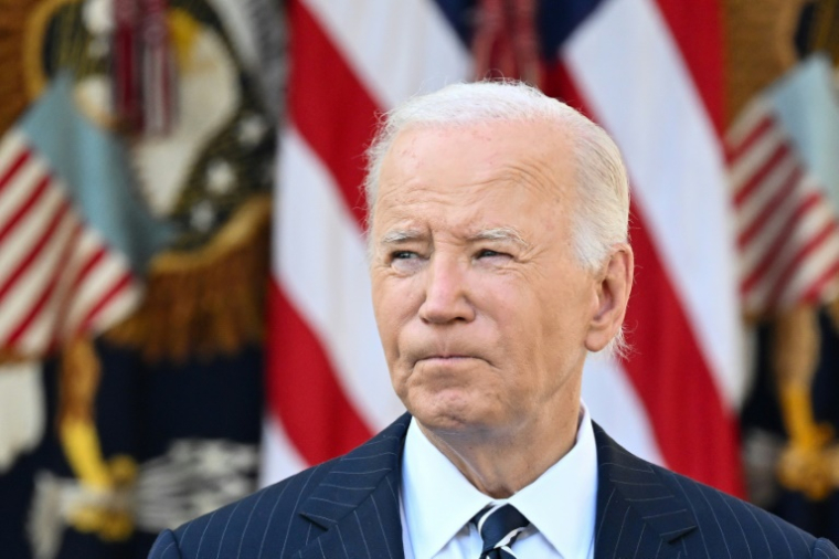 Le président américain Joe Biden dans la roseraie de la Maison Blanche, à Washington, le 7 novembre 2024 ( AFP / Saul LOEB )