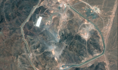 Image satellite fournie par la société Maxar Technologies due complexe nucléaire iranien de Fordo, le 1er juillet 2025 ( Satellite image ©2025 Maxar Technologies / - )
