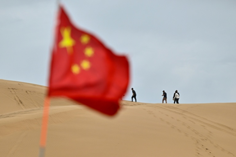 Le désert de Kubuqi à Ordos, le 12 août 2025 ( AFP / Pedro PARDO )