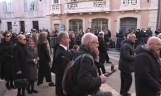 Le cortège de Brigitte Bardot en route vers le cimétière marin de Saint-Tropez