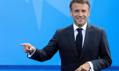 Emmanuel Macron à Vilnius le 11 juillet. ( AFP / PETRAS MALUKAS )