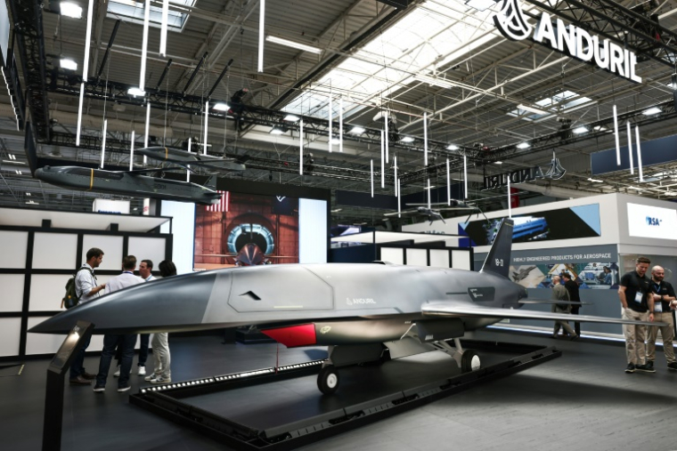 La start-up américaine Anduril au salon du Bourget près de Paris, le 19 juin 2025 ( AFP / Thibaud MORITZ )