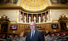 Le sénateur LR Laurent Duplomb au Sénat, à Paris, le 11 février 2025 ( AFP / ALAIN JOCARD )
