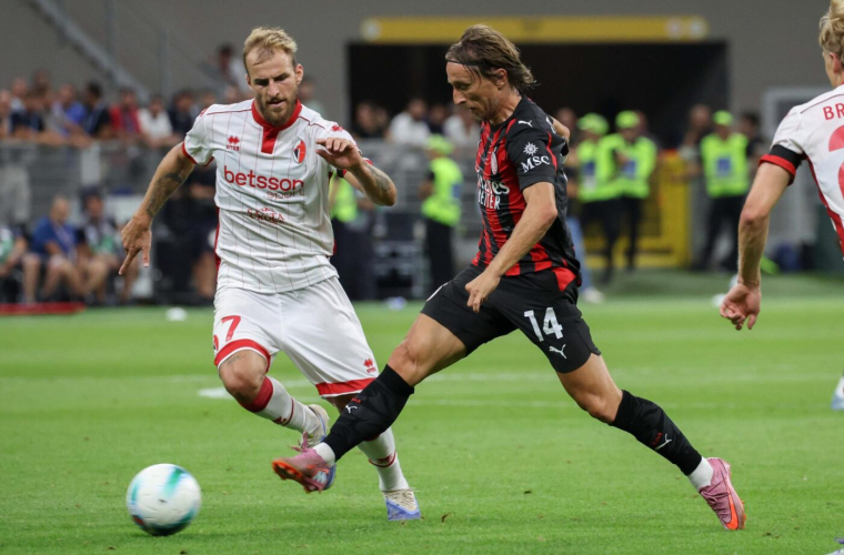 Luka Modrić a fait ses débuts avec l’AC Milan en Coupe d’Italie